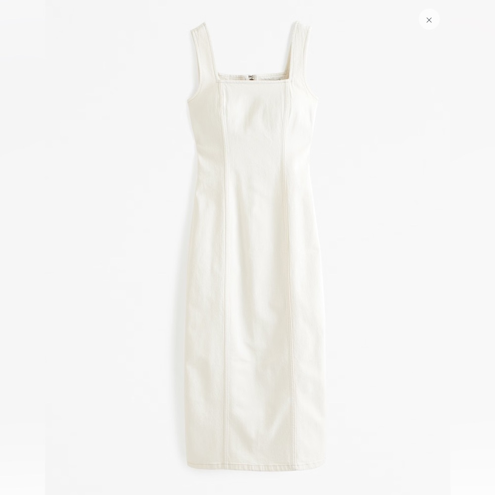 Abercrombie & Fitch, Petite Denim Column Midi Dress, NWT